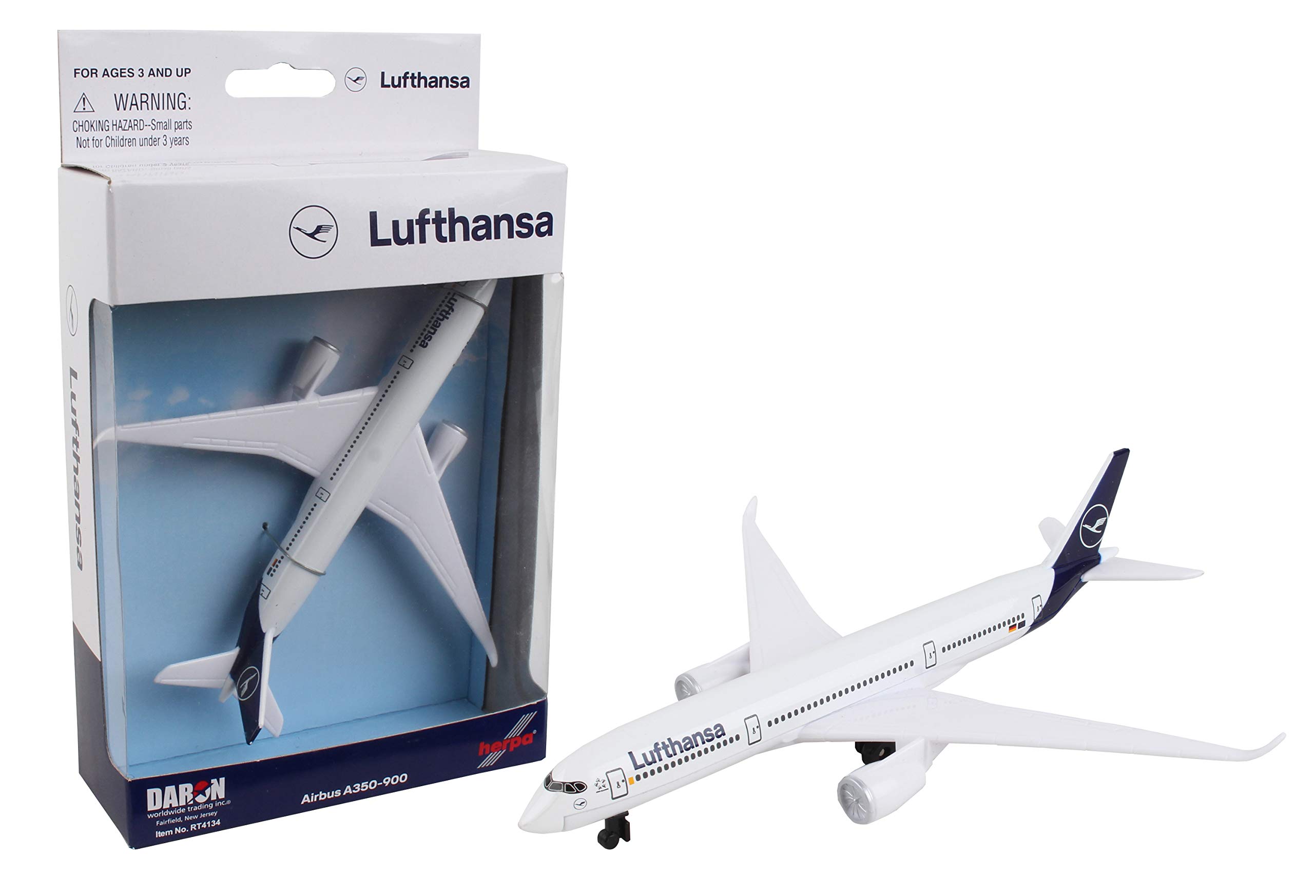 Herpa Toys Single Airplane Lufthansa A350, toy model in small scale, aeroplane model, collect, play, miniature model made of plastic - suitable for 3 year olds