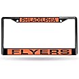Rico Industries NHL Black Laser Cut Chrome Frame 12" x 6" Black Laser Cut Chrome Frame - Car/Truck/SUV Automobile Accessory