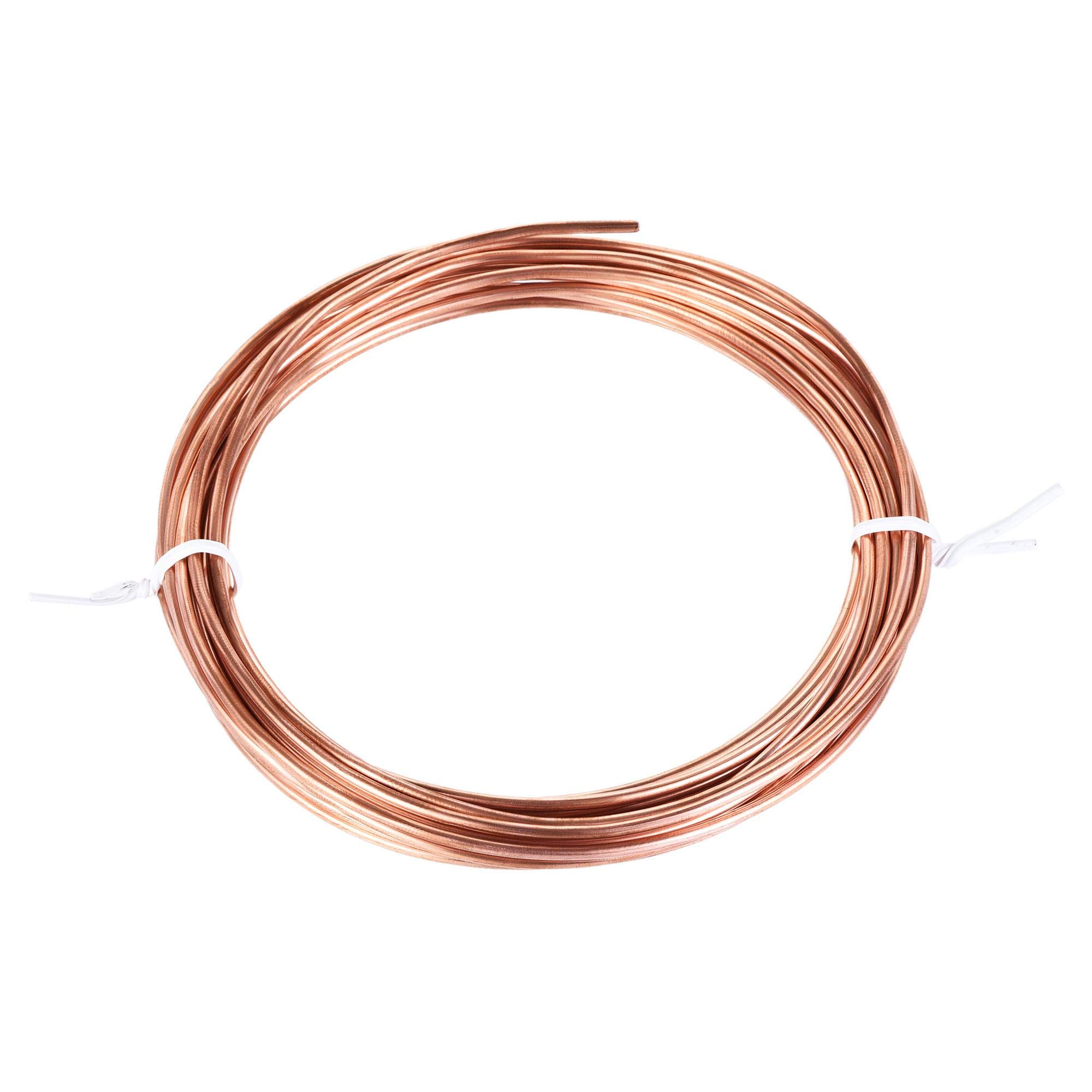 sourcing map Refrigeration Tubing 2.2mm OD x 1.2mm ID x 19.5Ft Length Copper Tubing Coil