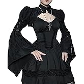 Goth Black Bolero Shrug for Formal Dress Gothic Rave Festival Top for Women