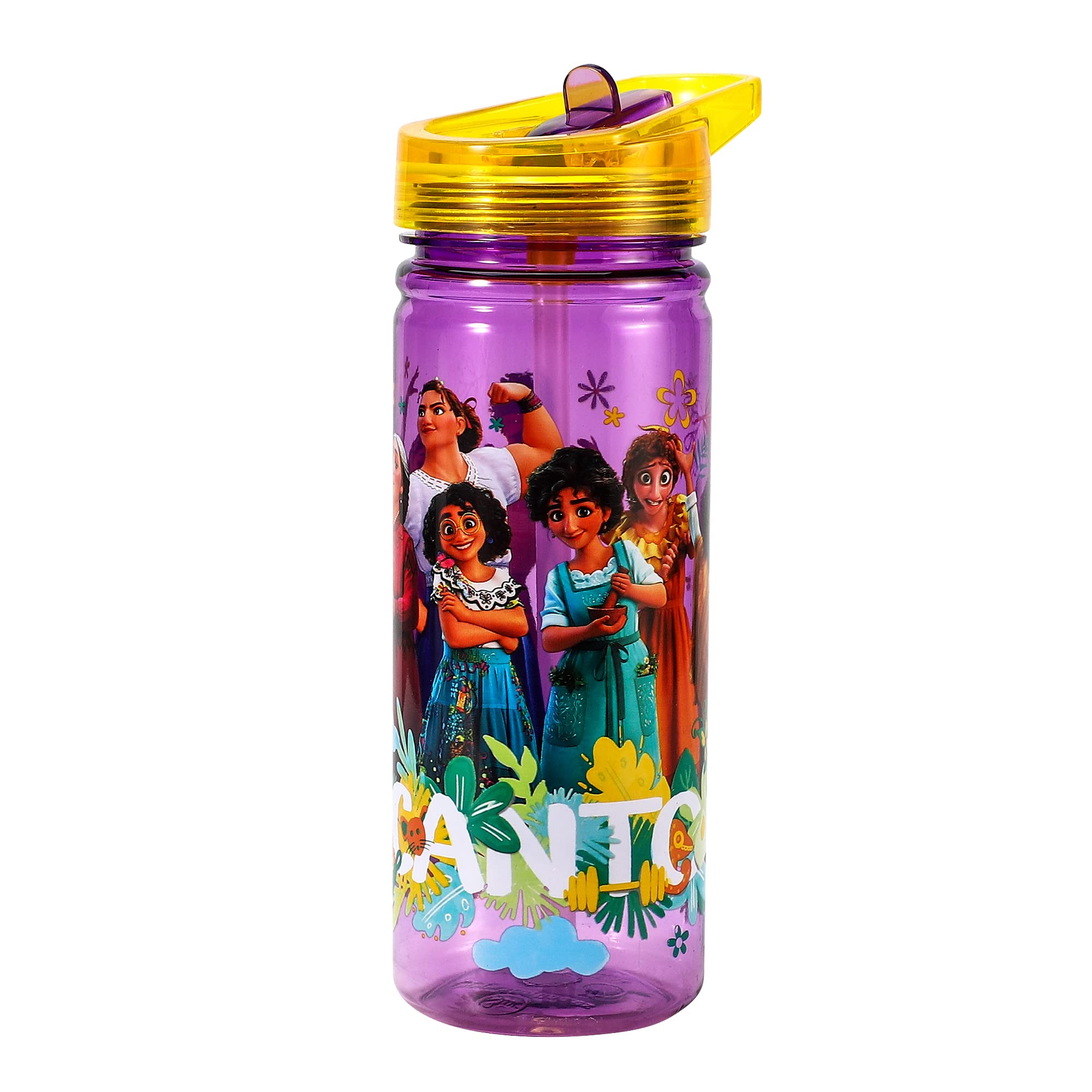 Zawadi Global Encanto 580ml Water Bottle for Kids School Drinks Bottle Made of Durable Tritan Reusable BPA Free