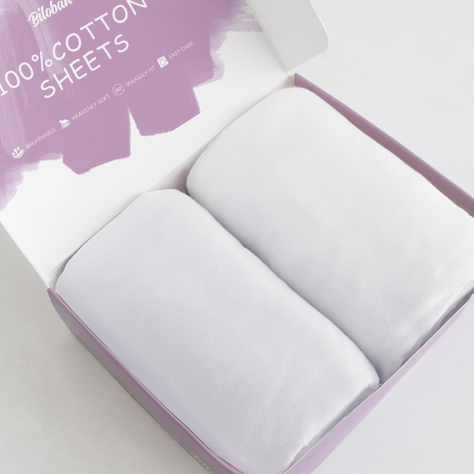 Photo 1 of 100% Cotton Bassinet Sheets Compatible with Ezebaby, INFANS and Evolur Stellar Bassinet and Bedside Sleeper, 2 Pack, Ultra Soft Bassinet Sheet for Baby, White