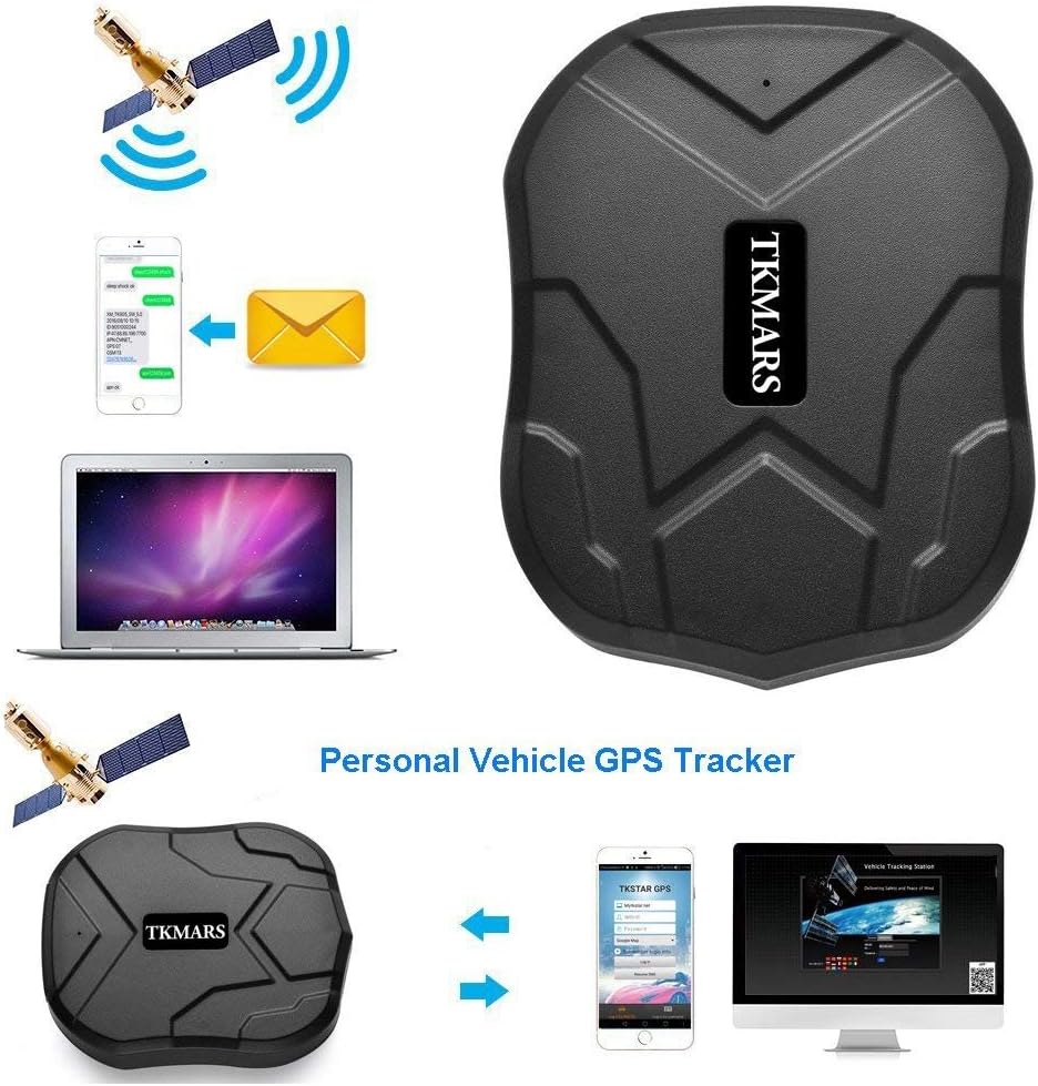 Winnes GPS Tracker Locator Real Time tracking for vehicle and personal 3 Months Standby Anti theft Vehicle Tracker Device for Truck,Car,Waterproof Strong Magnet,Black