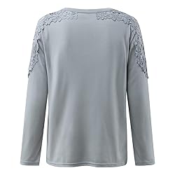 iPOGP Lace Crochet Shirts Flowy Oversized Tshirts
