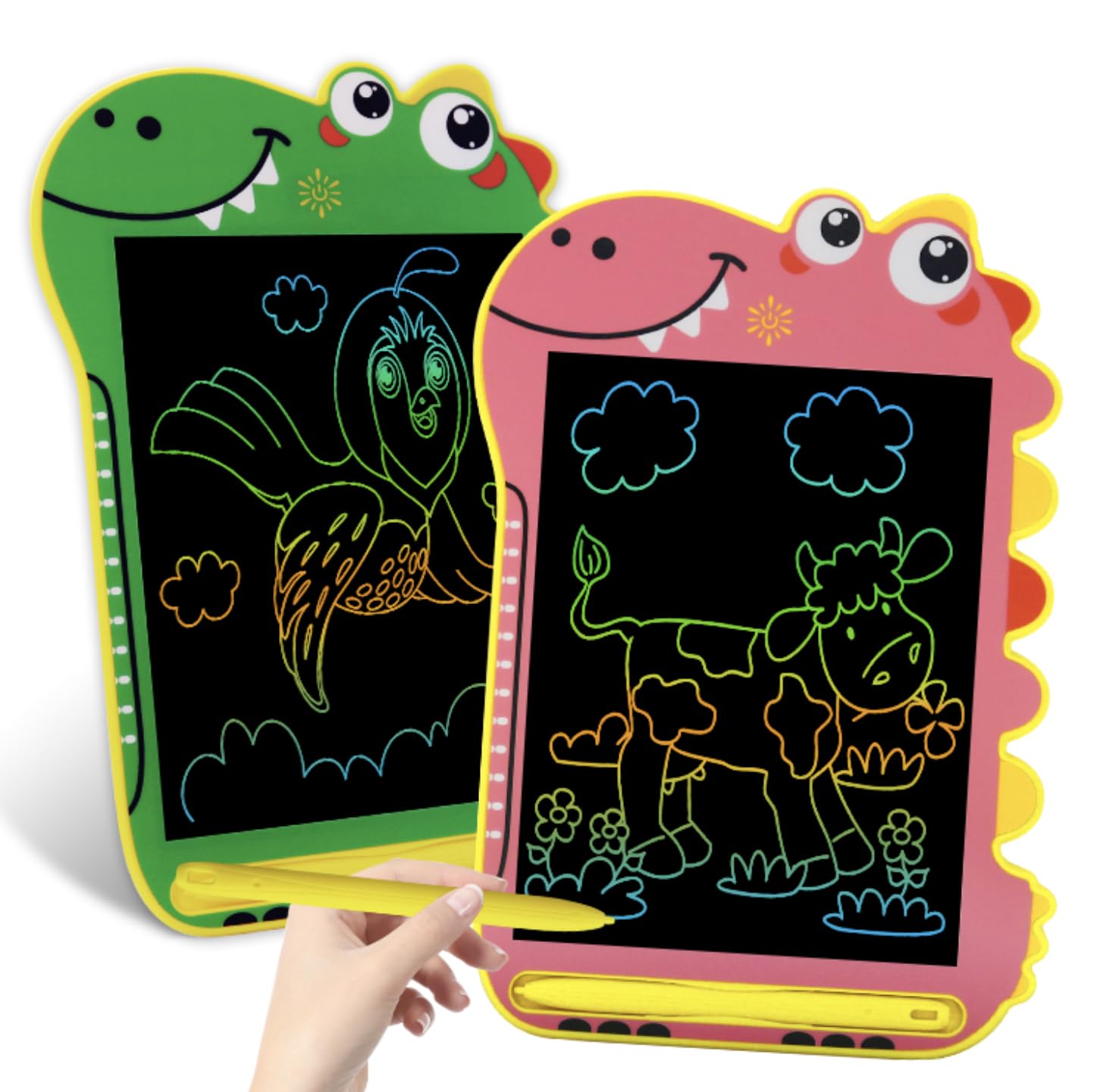 Dinosaur LCD Writing Tablet for Kids – 8.5 Inch Drawing & Doodle Board, Electronic Writing Pad Travel Toy, Educational Gift for Boys & Girls Ages 3–6 (Blue)