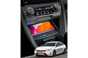 CarQiWireless Wireless Charger for Honda Civic 2016-2021 with USB Port, Wireless Charging Pad for Honda Civic Hatchback Si Coupe Type R Accessories 2021 2020 2019 2018 2017 2016
