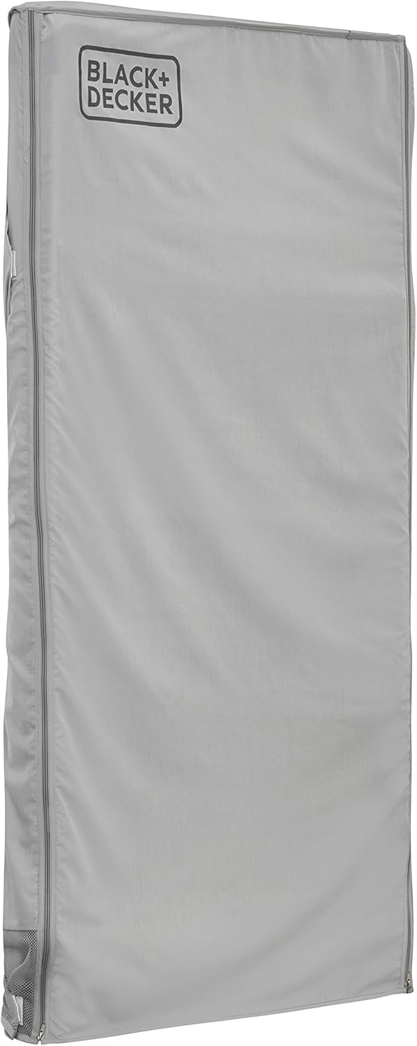 Black+Decker 3Tier Heated Clothes Airer with Cover & Wheels Aluminium