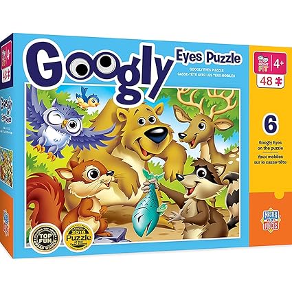 MasterPieces Googly Eyes - Woodland Animals - 48 Piece Kids Puzzle
