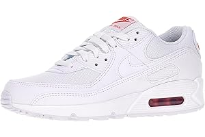 Nike Men's Air Max 90 Sneaker, White Lt Crimson, 9