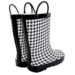 Hudson Baby Kids Rain Boots, Houndstooth, 6 US