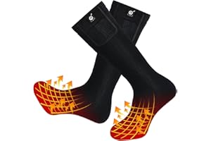 SNOW DEER Electric Heated Socks - Rechargeable Battery Powered for Men and Women, Cold Weather Hunting Fishing Motorcycle Ski
