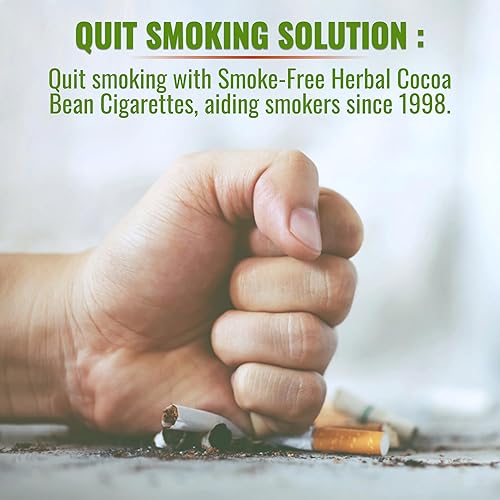 Smoke Free Herbal Cocoa Bean Cigarettes -5 Packs Menthol 100% Tobacco Free  & Nicotine Free - Non Addictive - Tobacco Substitute - Premium Menthol  Flavor (100 Sticks) in Kenya