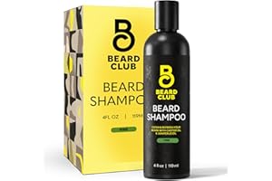 The Beard Club Original Premium Beard Shampoo - Natural & Nourishing Formula for Soft, Clean & Healthy Facial Hair - Gentle on Skin - Sulfate & Paraben Free - 4 fl oz