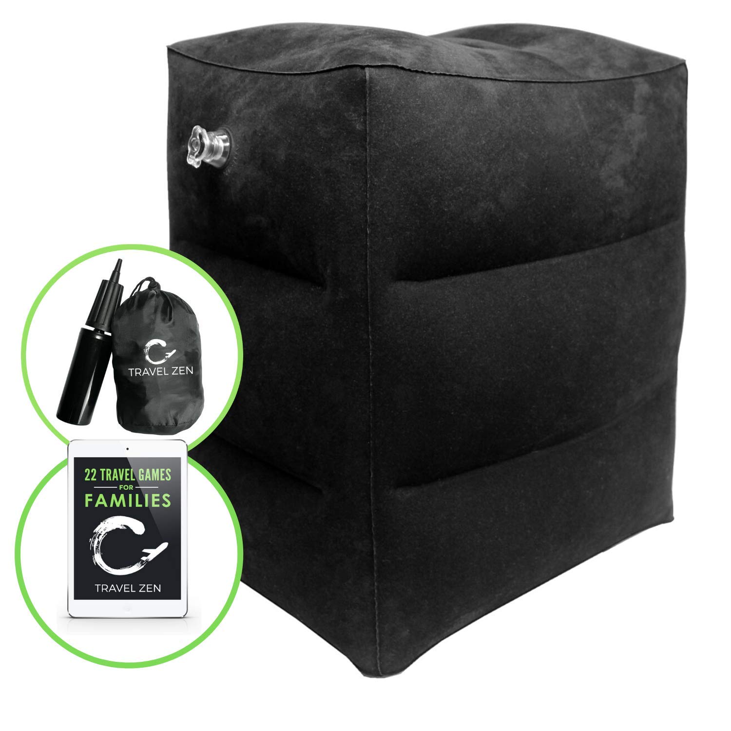 Inflatable Travel Pillow For Kids Airplane Footrest Leg Pillow With