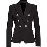 VearFit Double Breat Wool Coat Blend Woolen Pea Classic Designer Style