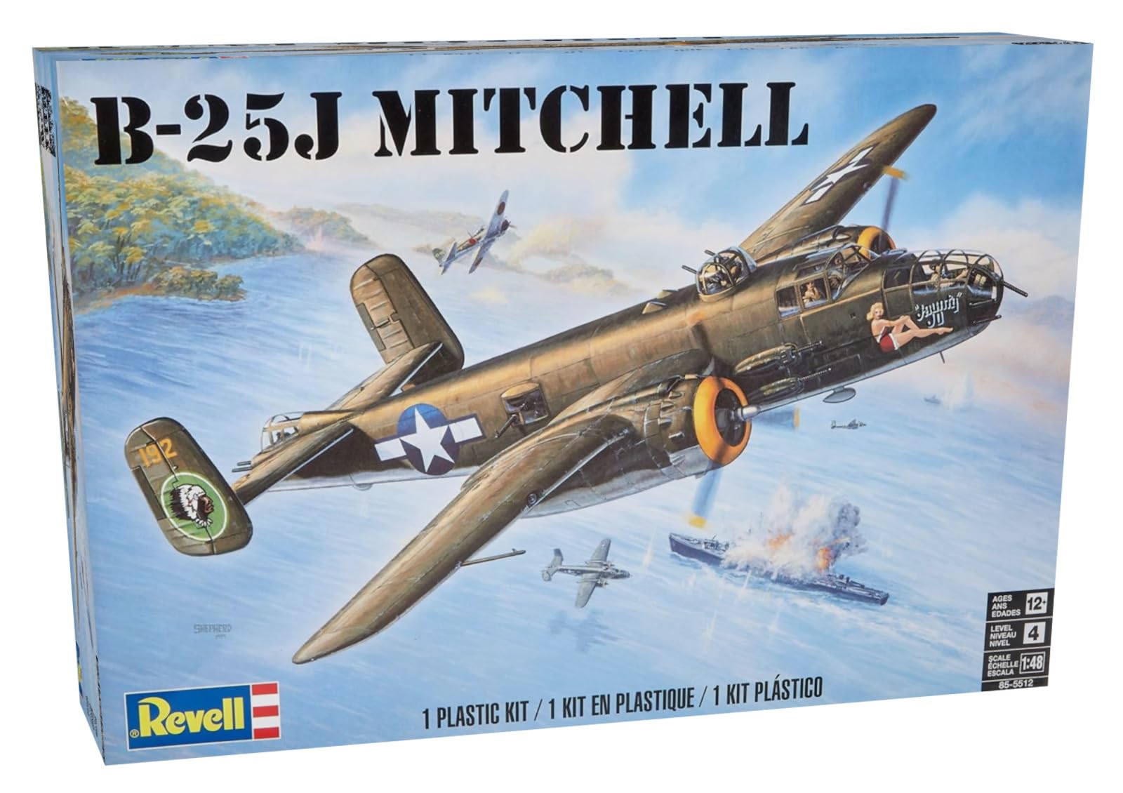Revell Monogram RVM5512 B-25J Mitchell Plastic Model kit, Various