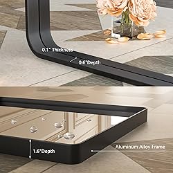 ISTRIPMF 36x36 Inch Black Bathroom Mirror,Rectangle