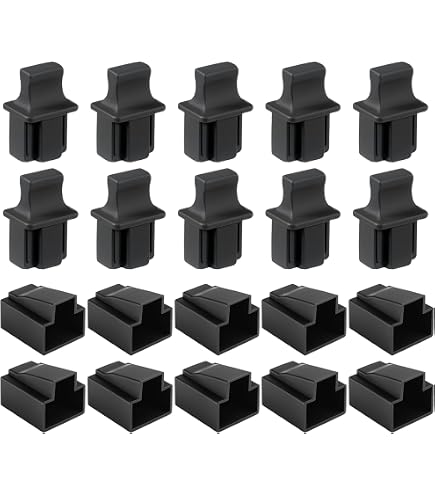 200 Pezzi Tappi Antipolvere RJ45 In Silicone Nero Per Porte Ethernet – Protezione Universale