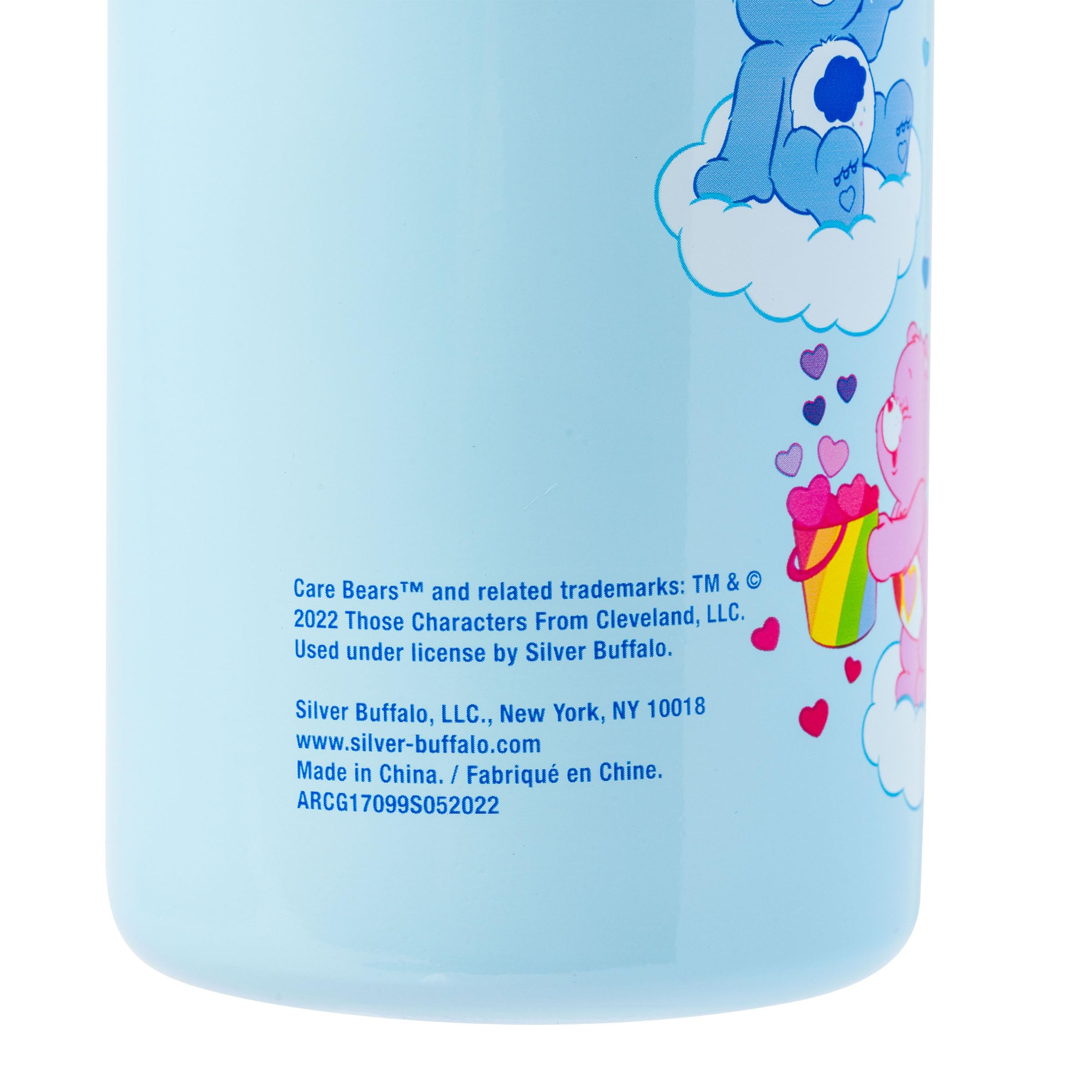 Silver Buffalo Care Bears Sun Shower Featuring Love-A-Lot Bear, Funshine Bear, and Grumpy Bear, 27 Ounces