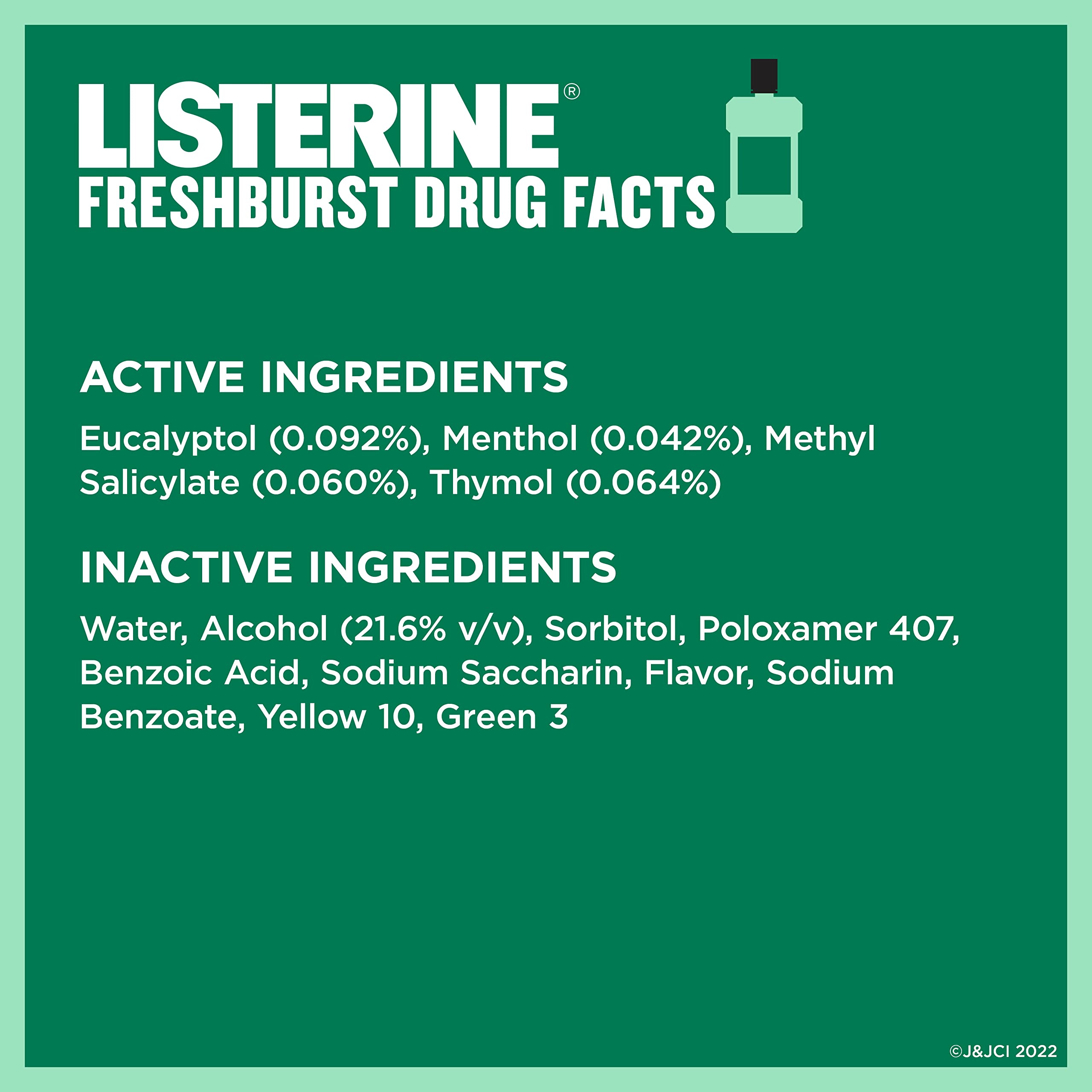Listerine 8679 Freshburst Antiseptic Mouthwash with GermKilling Oral