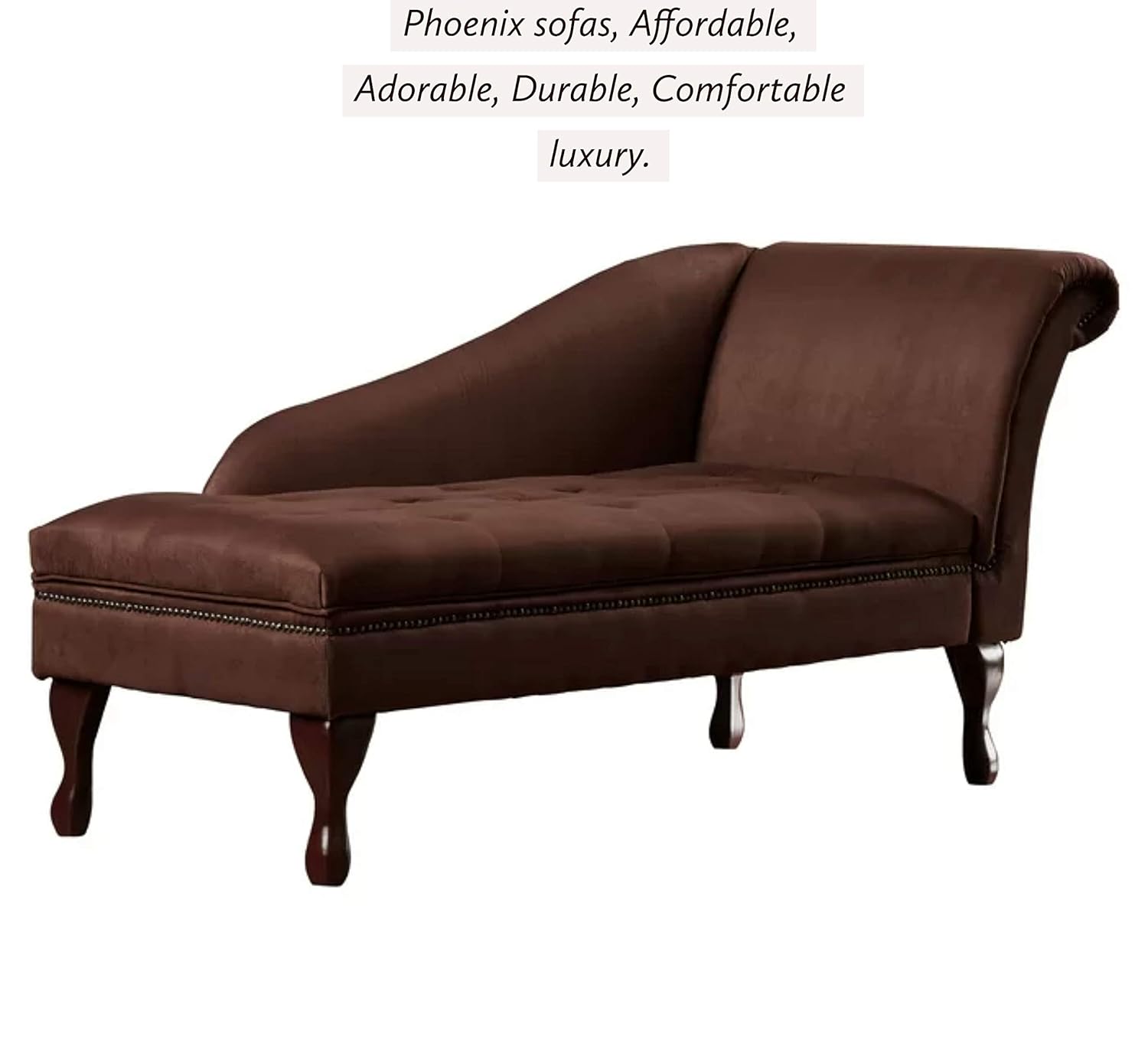 Phoenix Sofas 3 Seater Sectional Lounger Chaise Diwan Couch Grey