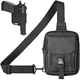 POYOLEE Waterproof Crossbody Gun Bag Sling Pistol Bags for Concealed Carry EDC Handgun Chest Pack with RFID Blocking
