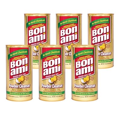 Bon Ami Polish and Cleanser Powder  14 Ounce Set of 6