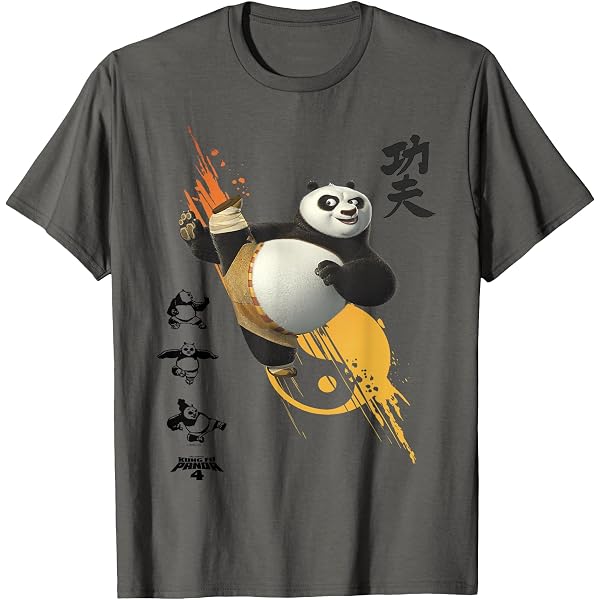 T-shirt The Mountain Con Panda Gigante – Grigia – Taglie S-3XL – Unisex Vintage - Foto 2