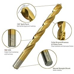 BEHAPPY Drill Bit Set 29Pcs, Titanium Metal Drill
