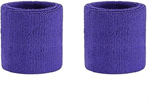 ONUPGO Wristband Sweatbands for Men and Women - Athletic Cotton Terry Cloth Wrist Bands Sport Sweat Band for Basketball, Tennis, Football, Baseball, Running, Gym (1 Pair)