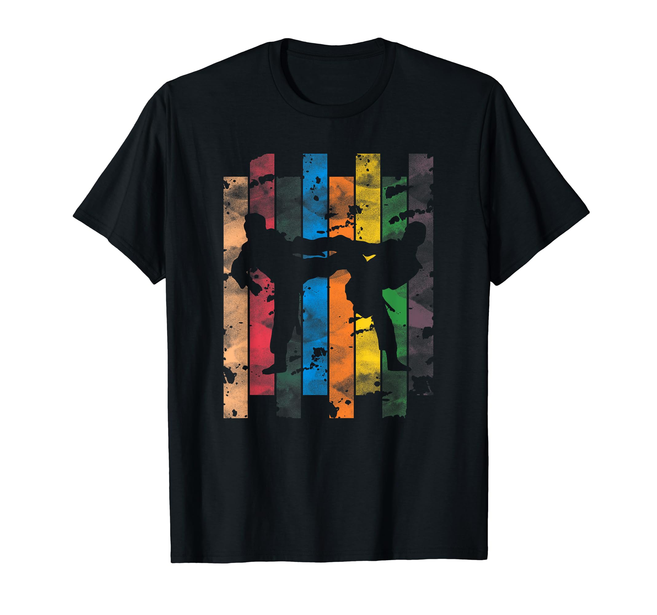 Vintage Taekwondo Belts Silhouette Martial Arts T-Shirt