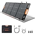 GRECELL 120W Portable Bifacial Solar Panel for Power Station Generator, 21.6V Foldable Waterproof Solar Charger with XT60/Type-C/2 USB DC Output, 120w Solar Panel for Outdoor Camping Van RV Trip