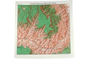 The Printed Image Topographic Map Bandana Grand Canyon National Park