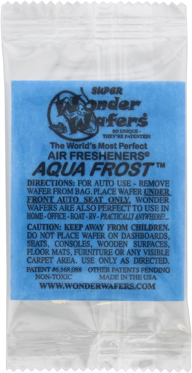 Wonder Wafers10 CT Individually Wrapped Aqua Frost Air Fresheneners (Formerly Blue Ice)