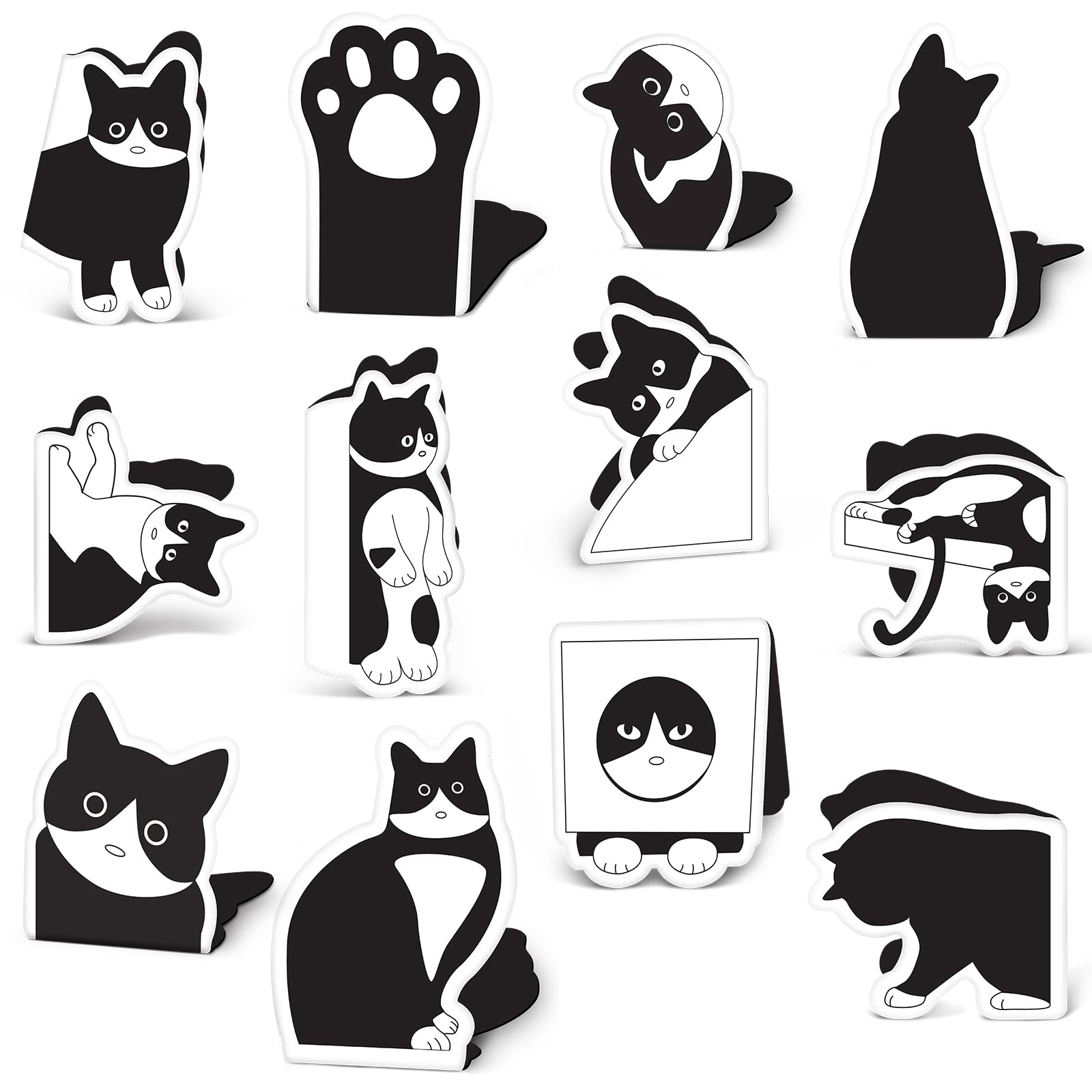 UpUDo 12 Pack Magnetic Bookmark, Book Marker Clip for Teachers, Students, Book Lovers, Printing on 2 Side