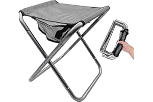 LYHLYA Camping Stool, Portable Folding Stool XXL Size Camping Stool for Adults Supports up to 240 lbs
