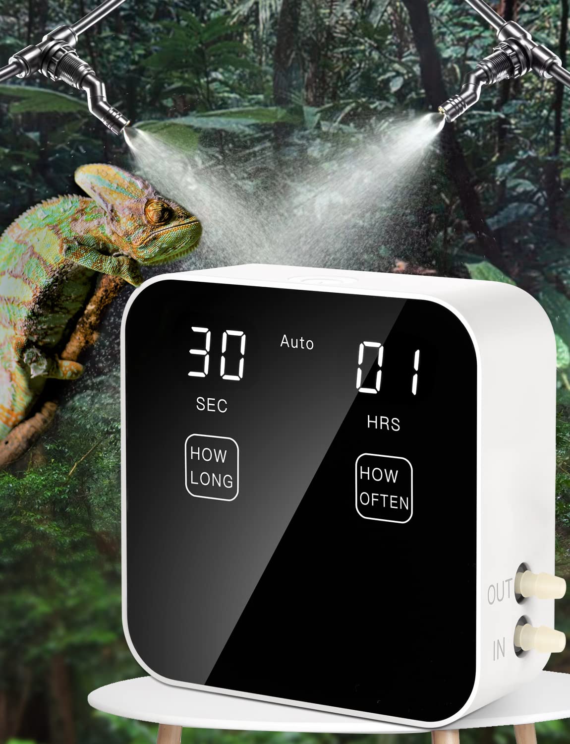 Photo 1 of Reptile Mister Automatic, Quiet Reptile Misting System with Timer, Reptile Fogger Humidifiers with Fine Water Mist Nozzles, Terrarium Mister Humidifiers with Water Shortage Protection