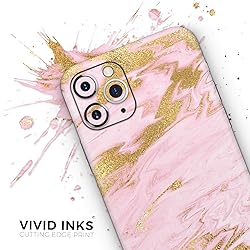 Design Skinz Rose Pink Marble & Digital Gold