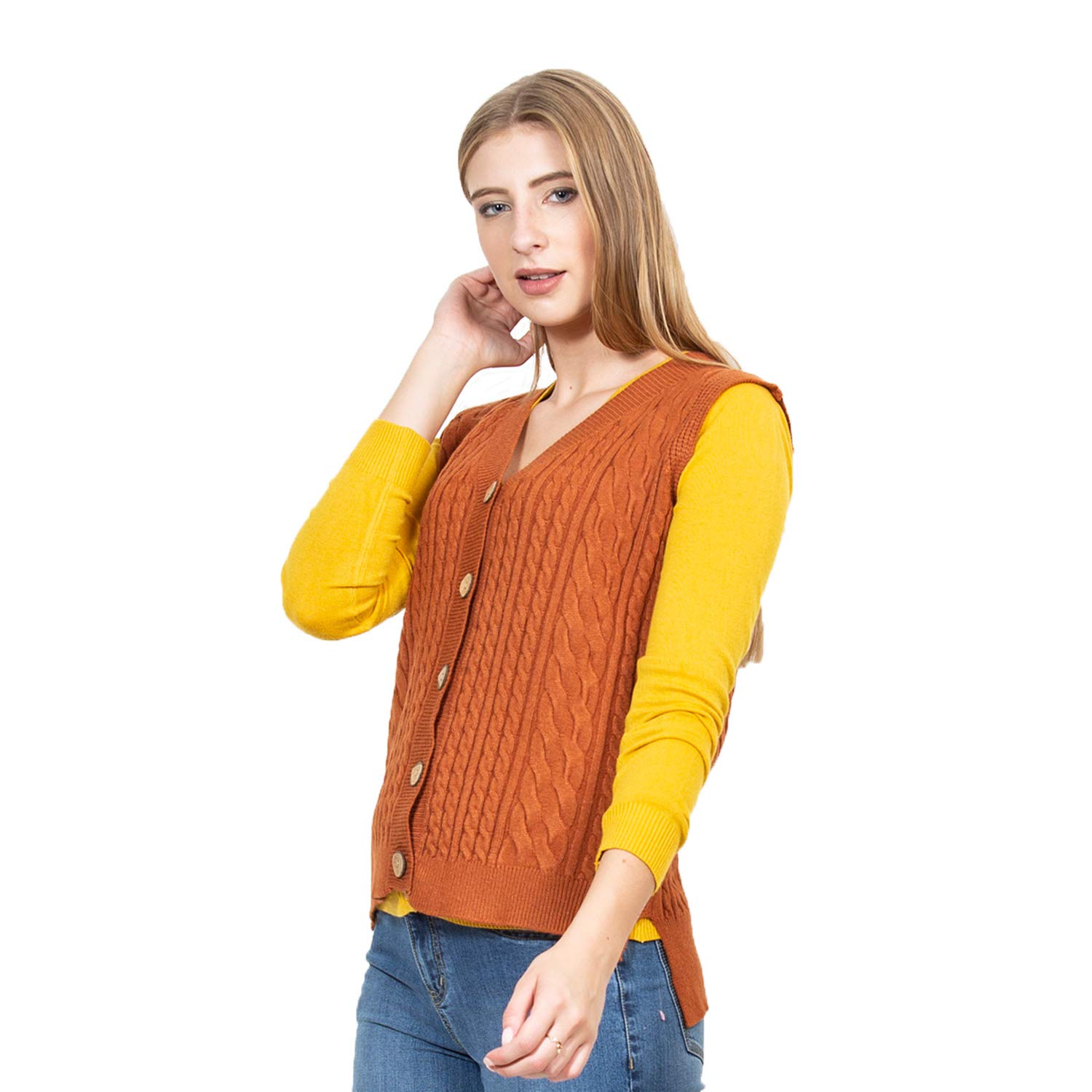 global republic woollen regular fit women's cardigan