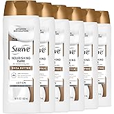 Suave Nourishing Care Hand & Body Lotion with Shea Butter for Women, Deep Moisture for Dry Skin, Fast Absorbing, Allergen Free Moisturizing Cream, 18FL OZ, 6 Pack