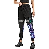 MEINVQIAOTI Women's Techwear Hip Hop Streetwear Multi-Pocket Cargo Pants Sweatpants Casual Reflective Patchwork Overalls