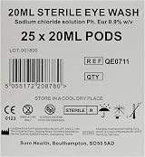 Qualicare Sodium Chloride Sol Eyewash 25X20 ml view 3
