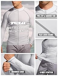 TSLA Men's Long Sleeve Zip Rash