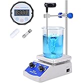 Slendor Magnetic Stirrer SH-2 Hot Plate Mixer Max 520℉ Lab Hotplate Stirrer 2000 RPM Stir Plate with Thermometer, Stir Bar and Support Stand