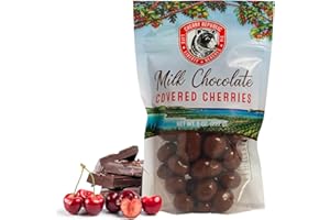 Cherry Republic Milk Chocolate Covered Cherries - Michigan Montmorency Dried Tart Cherries With Milk Chocolate - Single 8 oz. Bag