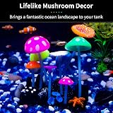 Uniclife Glowing Effect Artificial Mushroom Aquarium Decor 10x6x10 cm view 2