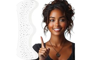 YGQQOY Face Glitter Freckles, Makeup Patches-Silver-Face Glitter Speckles Patches, 4pcs