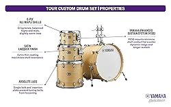 Yamaha Tour Custom Maple 4pc Fusion Shell