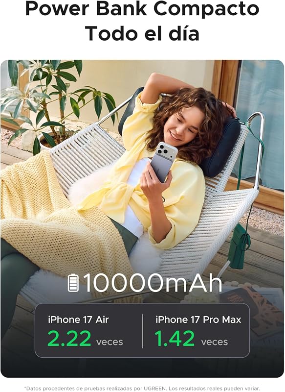 MagFlow Air Qi2 25W Power Bank Ultra Fino MagSafe 10000mAh