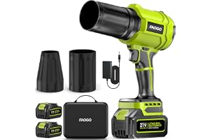 990,000 RPM Cordless Leaf Blower with 2 Batteries & Charger - Electric Handheld Blower, Lightweight, Double Run Time for Lawn